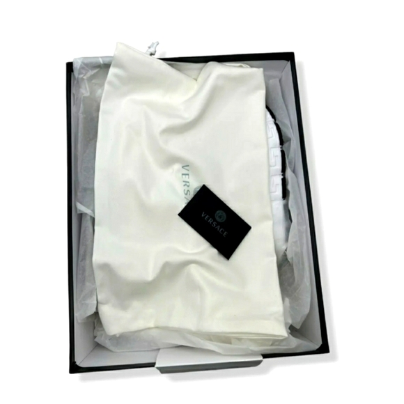 Versace Men's White Trigreca Lace Up Low-Top Sneaker US 12/EU 45 - Picture 7 of 8